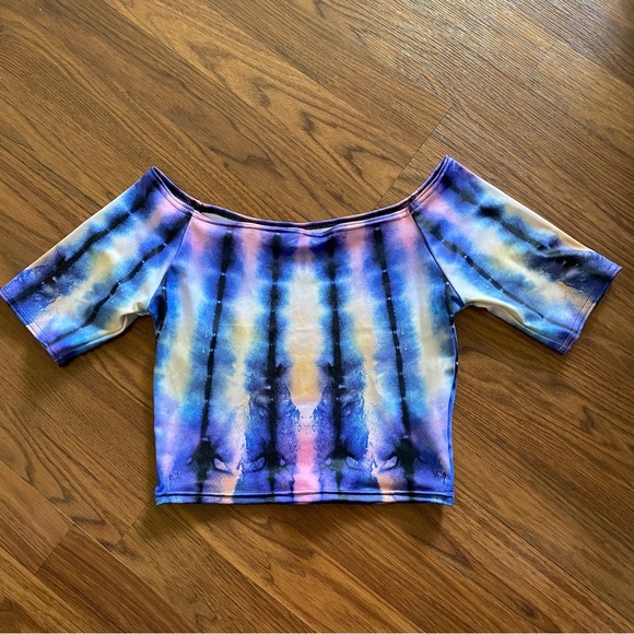 Black Milk Clothing size small to dye for off the shoulder crop - Picture 7 of 16